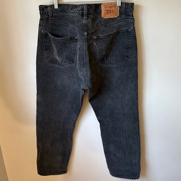 Vintage 1990s Black Levi's 505s Regular Fit Straight Leg - Picture 3 of 7